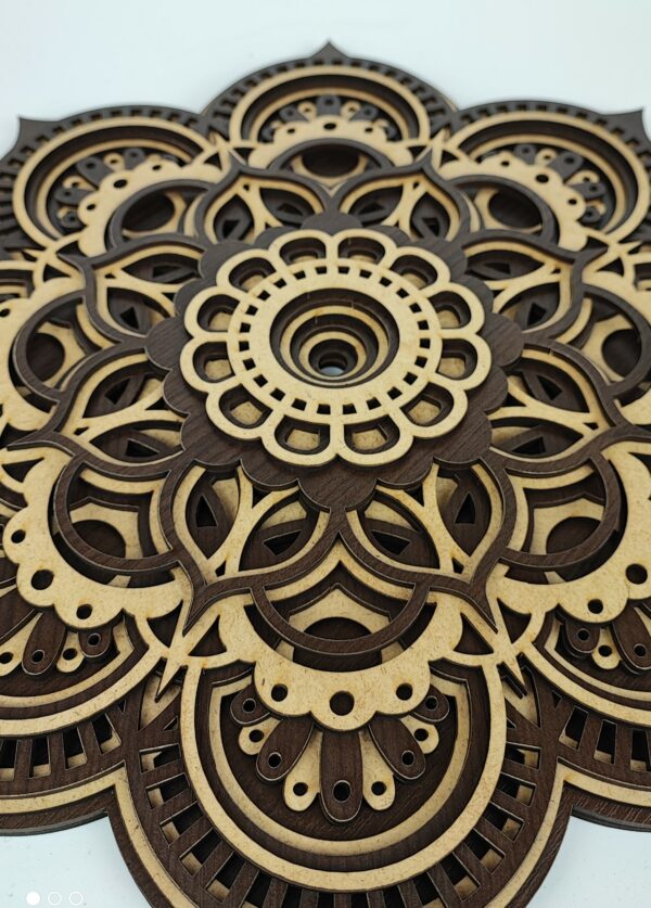 Viacvrstvová Drevená Mandala - MD02 - Image 3