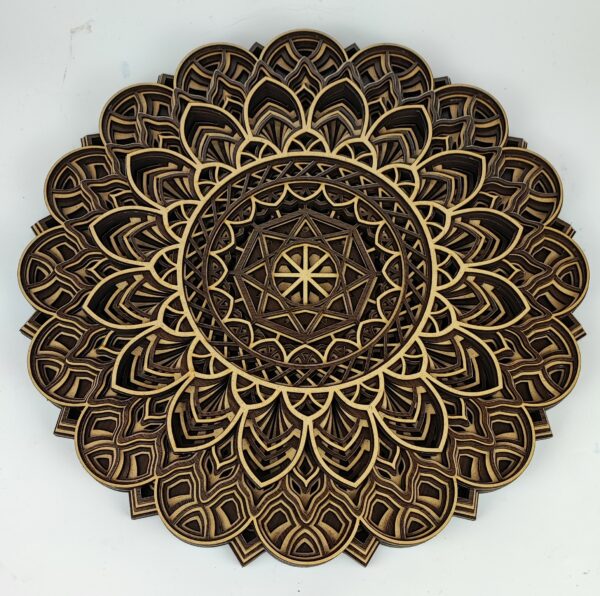 Viacvrstvová Drevená Mandala - MD17 - Image 2
